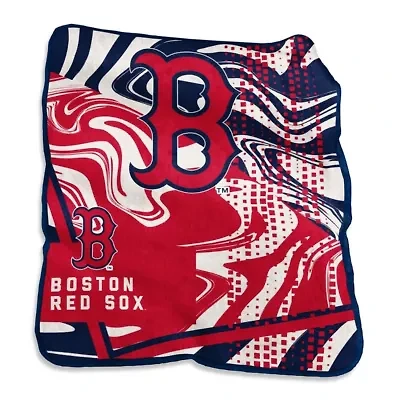 Boston Red Sox MLB Boston Sox 50" x 60" Swirl Raschel Throw Blanket