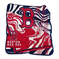 Boston Red Sox MLB Boston Sox 50" x 60" Swirl Raschel Throw Blanket