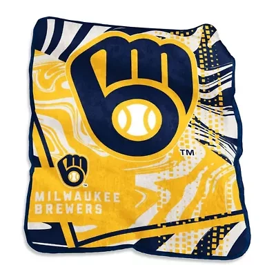 MLB Milwaukee Brewers 50" x 60" Swirl Raschel Throw Blanket