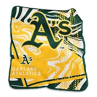 MLB Oakland Athletics 50" x 60" Swirl Raschel Throw Blanket