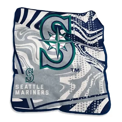 MLB Seattle Mariners 50" x 60" Swirl Raschel Throw Blanket