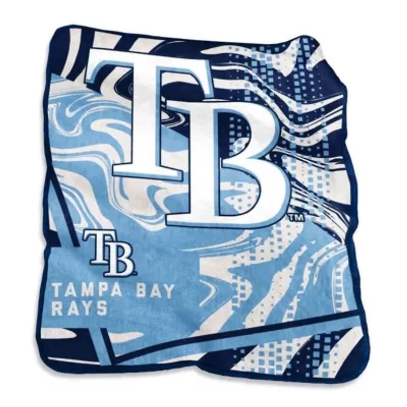 MLB Tampa Bay Rays 50" x 60" Swirl Raschel Throw Blanket