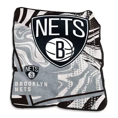 NBA Brooklyn Nets 50" x 60" Swirl Raschel Throw Blanket