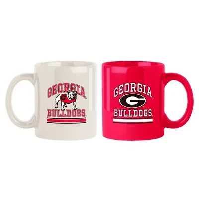 NCAA Georgia Bulldogs Two-Pack 15oz. Color Mug Set