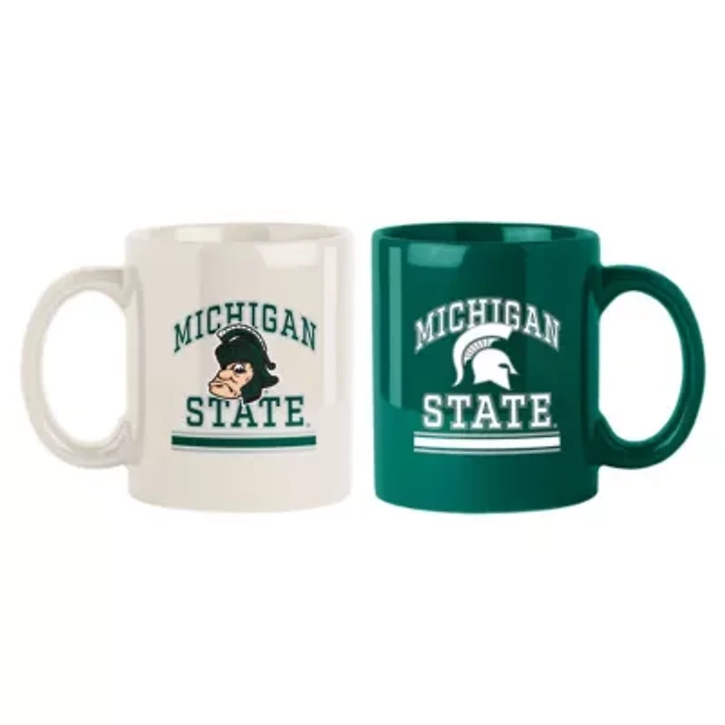 NCAA Michigan State Spartans Two-Pack 15oz. Color Mug Set