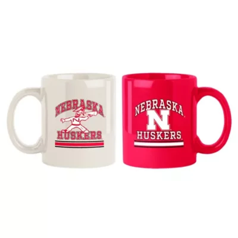 NCAA Nebraska Huskers Two-Pack 15oz. Color Mug Set