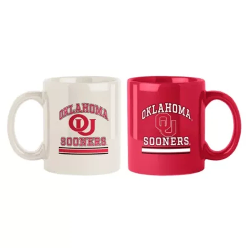 NCAA Oklahoma Sooners Two-Pack 15oz. Color Mug Set