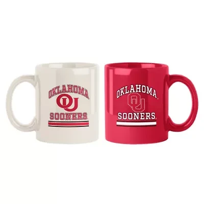 NCAA Oklahoma Sooners Two-Pack 15oz. Color Mug Set
