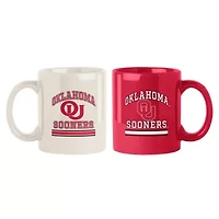 NCAA Oklahoma Sooners Two-Pack 15oz. Color Mug Set