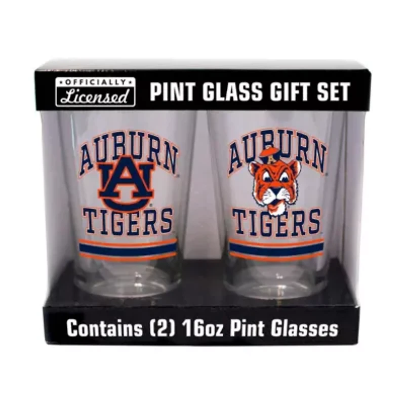 NCAA Auburn Tigers 16oz. Pint Glass Two Pack