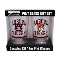 NCAA Auburn Tigers 16oz. Pint Glass Two Pack