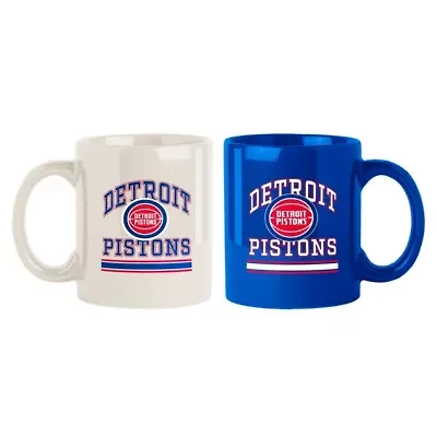 NBA Detroit Pistons Two-Pack 15oz. Color Mug Set