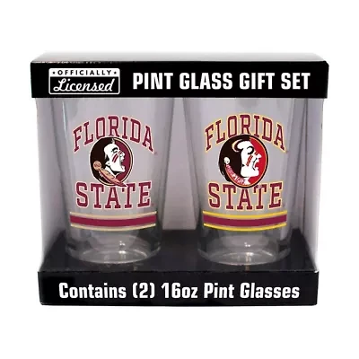 NCAA Florida State Seminoles 16oz. Pint Glass Two Pack