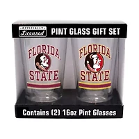 NCAA Florida State Seminoles 16oz. Pint Glass Two Pack