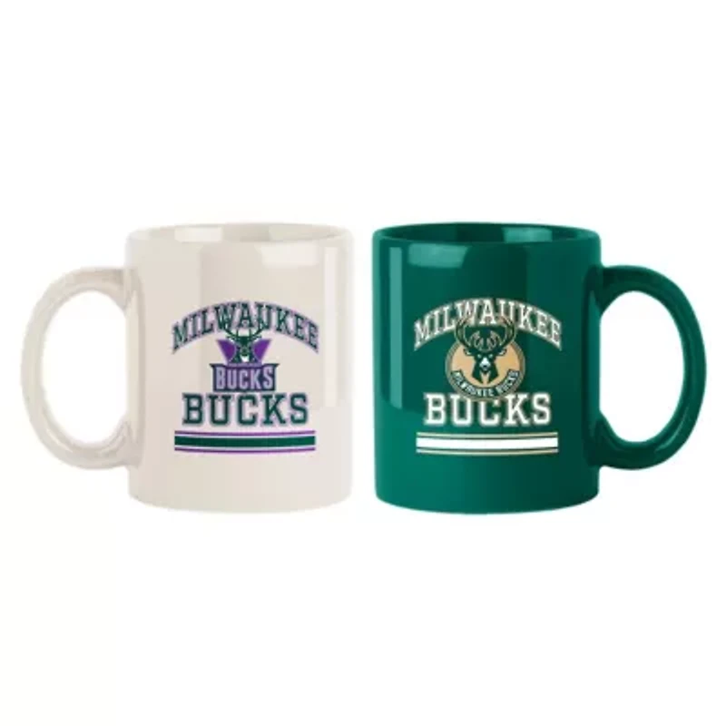 NBA Milwaukee Bucks Two-Pack 15oz. Color Mug Set
