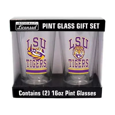NCAA LSU Tigers 16oz. Pint Glass Two Pack
