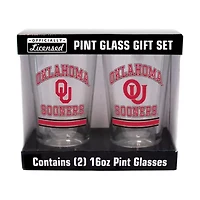 NCAA Oklahoma Sooners 16oz. Pint Glass Two Pack