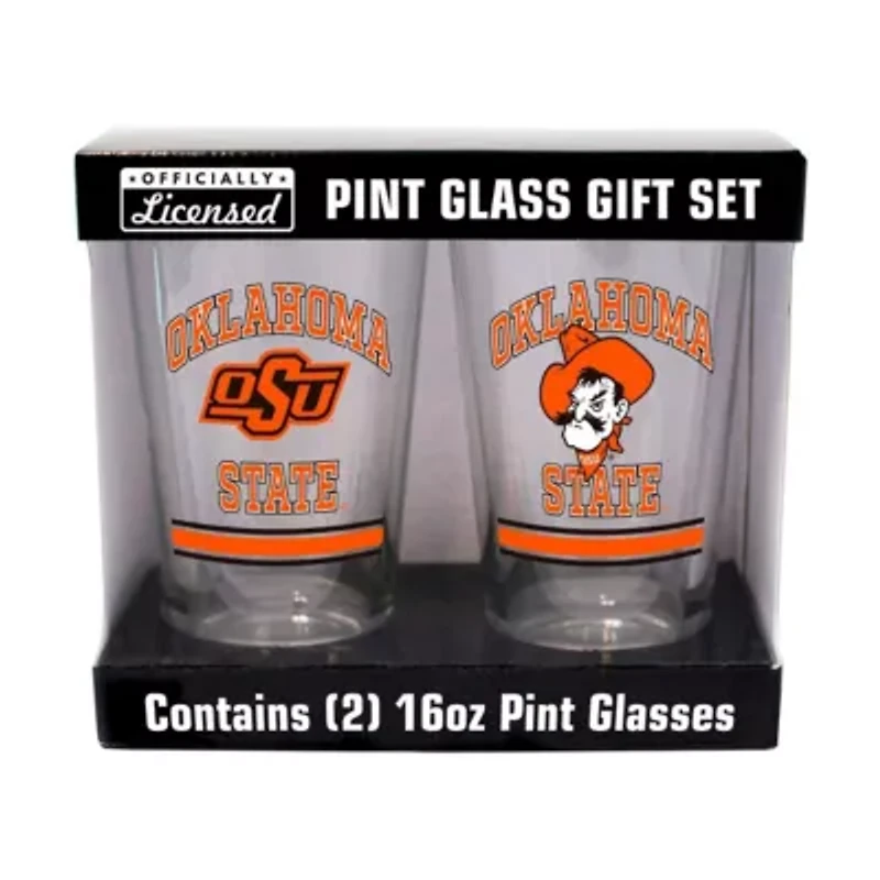NCAA Oklahoma State Cowboys 16oz. Pint Glass Two Pack