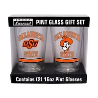 NCAA Oklahoma State Cowboys 16oz. Pint Glass Two Pack