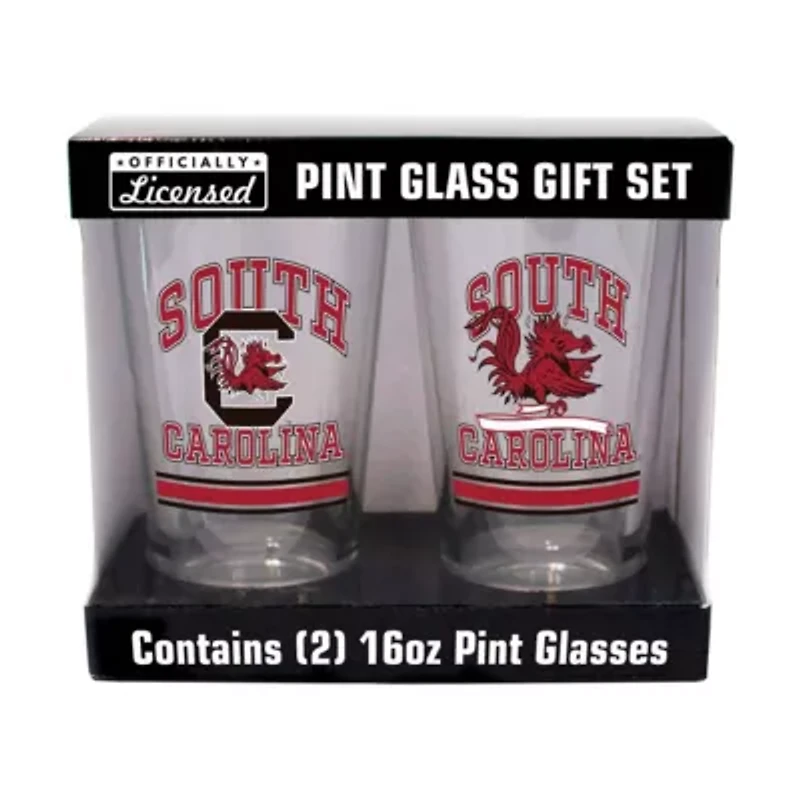 NCAA South Carolina Gamecocks 16oz. Pint Glass Two Pack