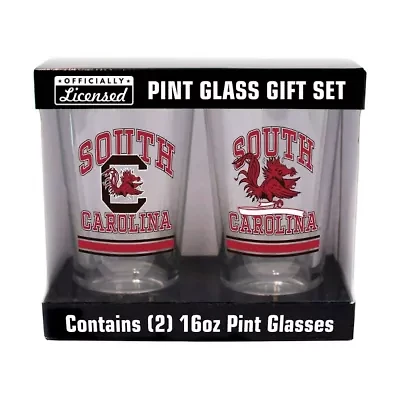 NCAA South Carolina Gamecocks 16oz. Pint Glass Two Pack