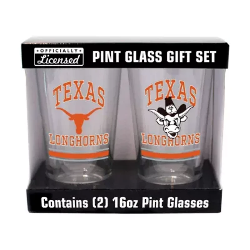 NCAA Texas Longhorns 16oz. Pint Glass Two Pack