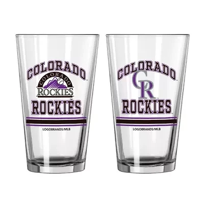MLB Colorado Rockies 16oz. Pint Glass Two Pack
