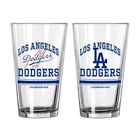 MLB Los Angeles Dodgers 16oz. Pint Glass Two Pack