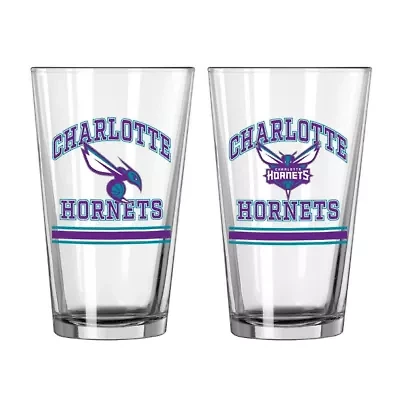NBA Charlotte Hornets 16oz. Pint Glass Two Pack