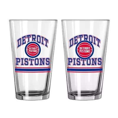 NBA Detroit Pistons 16oz. Pint Glass Two Pack