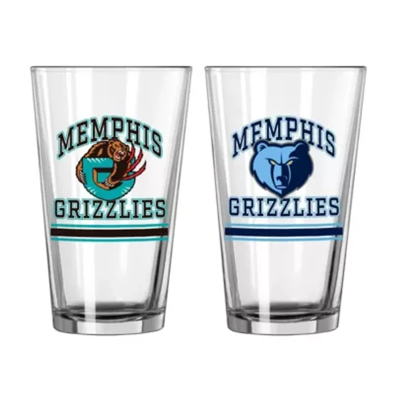 NBA Memphis Grizzlies 16oz. Pint Glass Two Pack