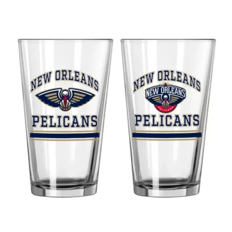 NBA New Orleans Pelicans 16oz. Pint Glass Two Pack