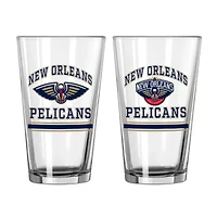 NBA New Orleans Pelicans 16oz. Pint Glass Two Pack