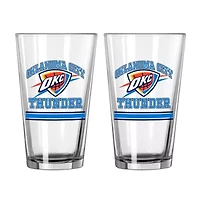 NBA Oklahoma City Thunder 16oz. Pint Glass Two Pack