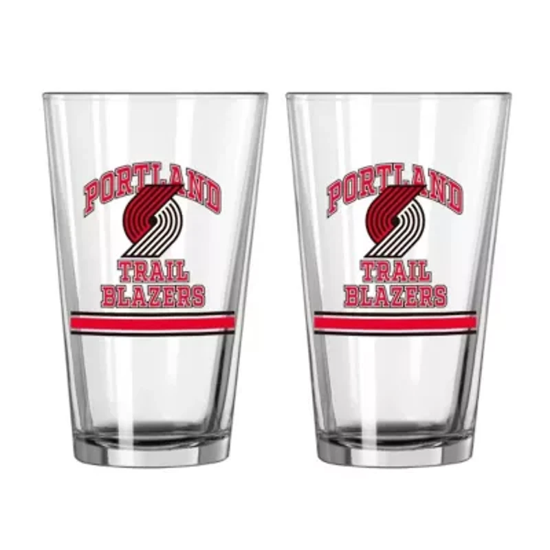 NBA Portland Trail Blazers 16oz. Pint Glass Two Pack