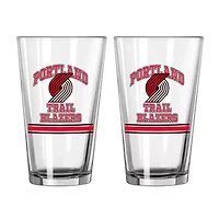 NBA Portland Trail Blazers 16oz. Pint Glass Two Pack