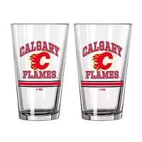 NHL Calgary Flames 16oz. Pint Glass Two Pack