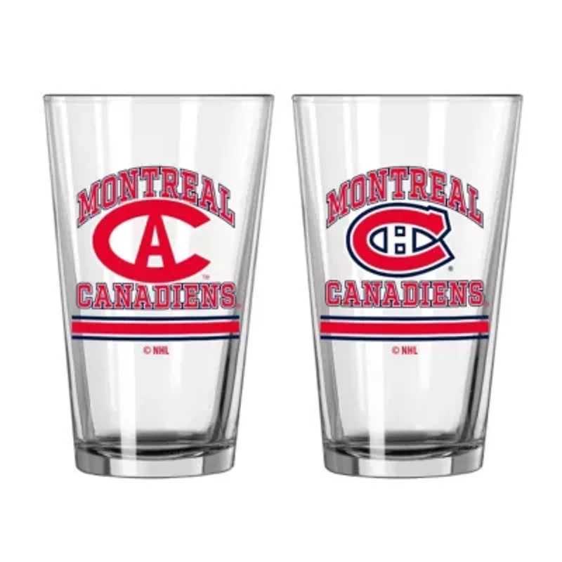 NHL Montreal Canadiens 16oz. Pint Glass Two Pack