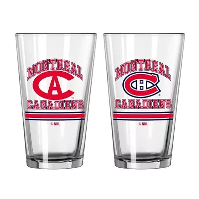 NHL Montreal Canadiens 16oz. Pint Glass Two Pack