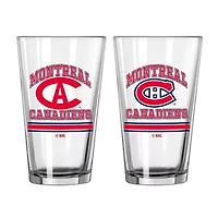 NHL Montreal Canadiens 16oz. Pint Glass Two Pack