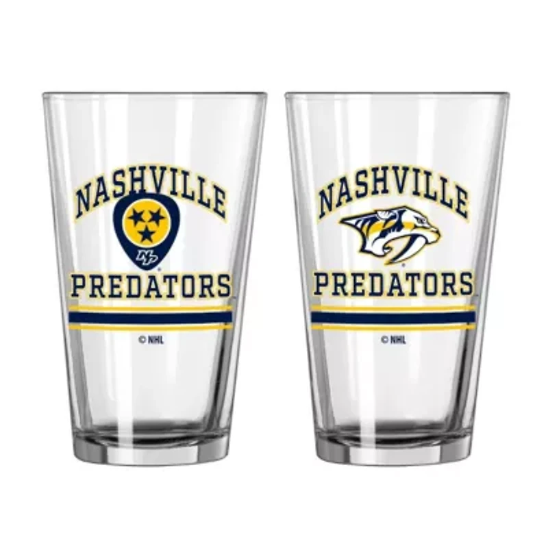 NHL Nashville Predators 16oz. Pint Glass Two Pack