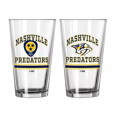 NHL Nashville Predators 16oz. Pint Glass Two Pack