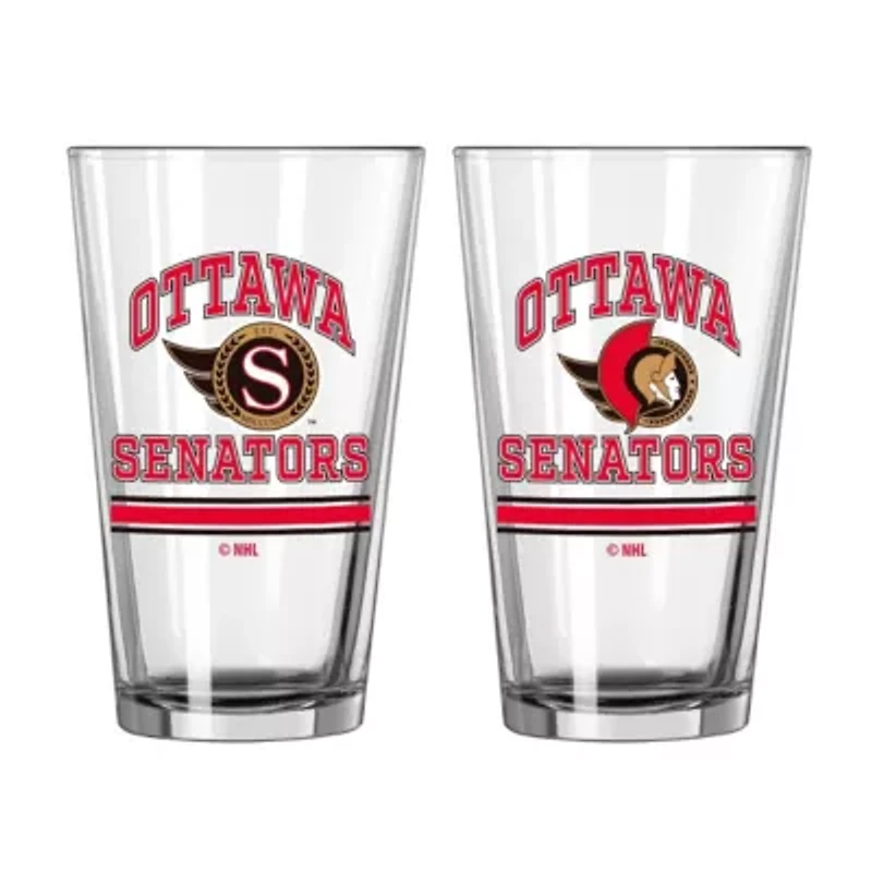 NHL Ottawa Senators 16oz. Pint Glass Two Pack