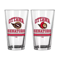 NHL Ottawa Senators 16oz. Pint Glass Two Pack