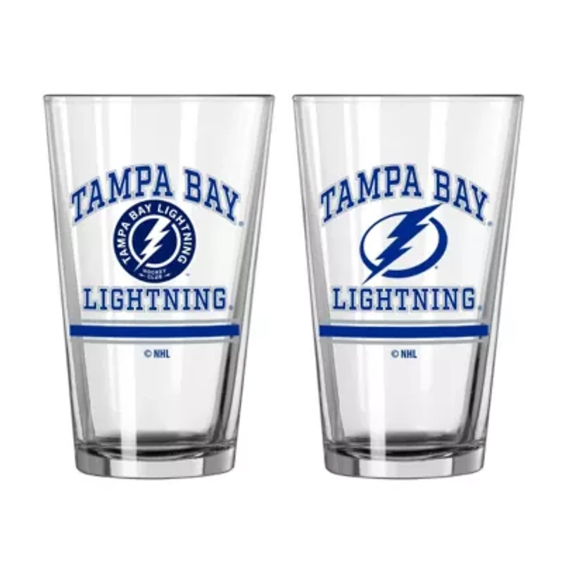 NHL Tampa Bay Lightning 16oz. Pint Glass Two Pack