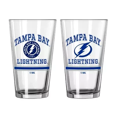 NHL Tampa Bay Lightning 16oz. Pint Glass Two Pack