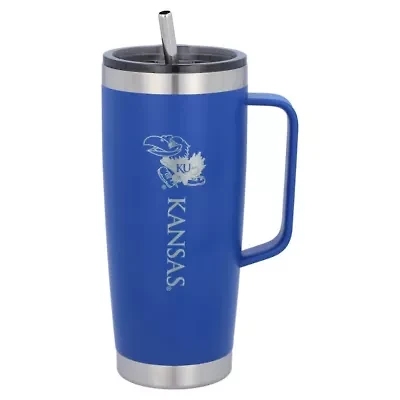 NCAA Kansas Jayhawks 26oz. Team Color Roadie Tumbler with Handle