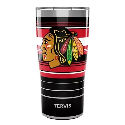 NHL Chicago Blackhawks 20oz. Hype Stripes Stainless Tumbler