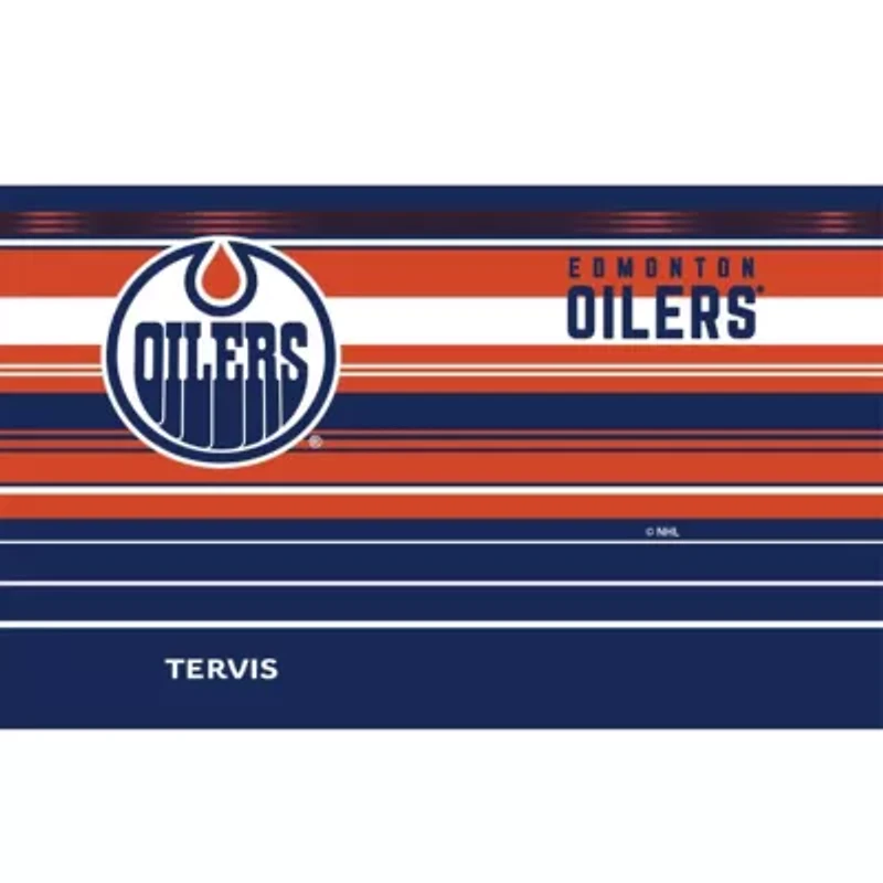 NHL Edmonton Oilers 20oz. Hype Stripes Stainless Tumbler