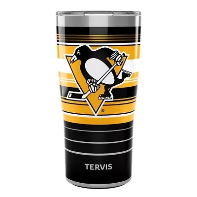 NHL Pittsburgh Penguins 20oz. Hype Stripes Stainless Tumbler